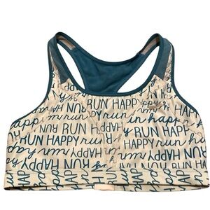 Brooks Running Sports Bra Run Happy 34ABC-36B Teal